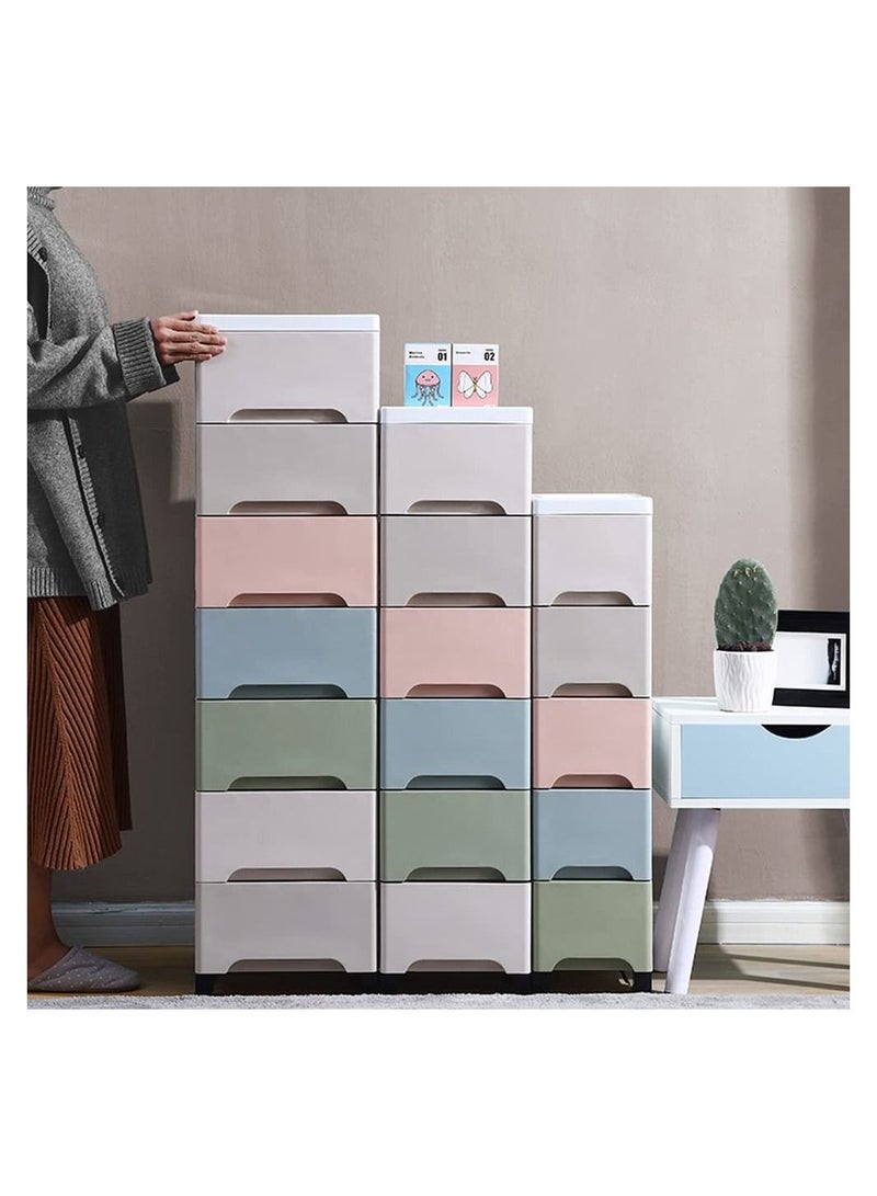 Plastic Cabinet 5 Drawers Storage Dresser,Small Closet Drawers Organizer for Clothes,Toys,Bedroom,kitchen