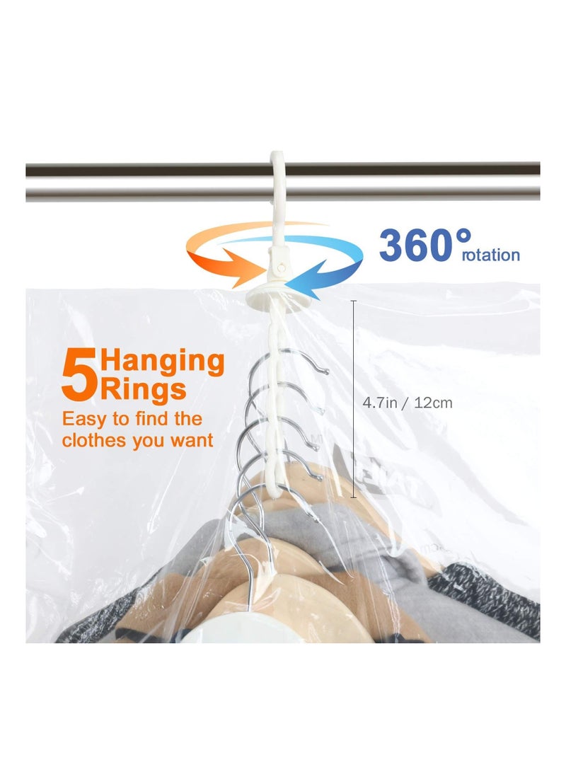 4 Pack Hanging Vacuum Storage Bags Space Saver Bags for Clothes, Long 70x120 cm, Vacuum Seal Storage Bag Clothing Bags for Suits, Dress Coats or Jackets, Closet Organizer and Storage