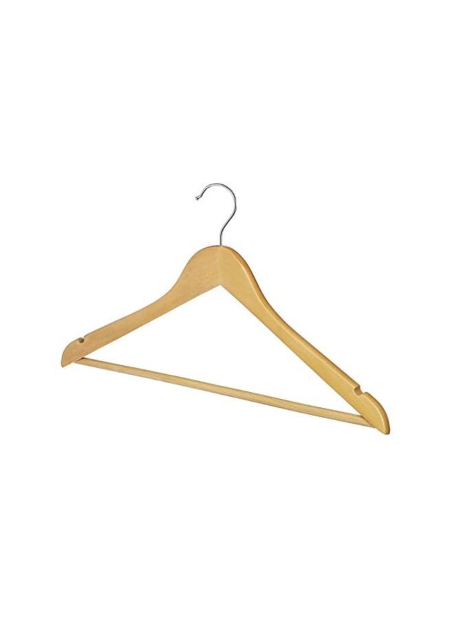 16-Piece Wood Suit Hangers Beige 0.44x 9.25x17.5inch