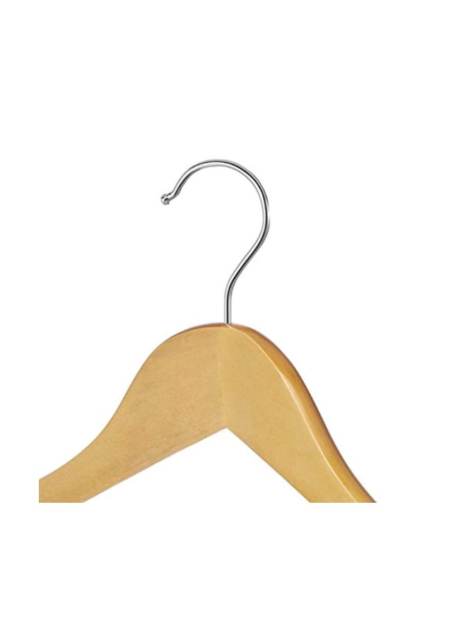 16-Piece Wood Suit Hangers Beige 0.44x 9.25x17.5inch