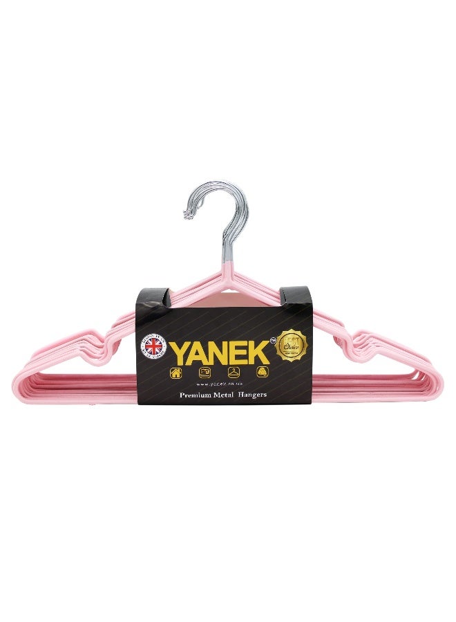 Metal Hangers For Shirt Coat Trousers Strong Anti Slip And Space Saving Rubber Coated 40 Cm Pink 50 Blue 40cm