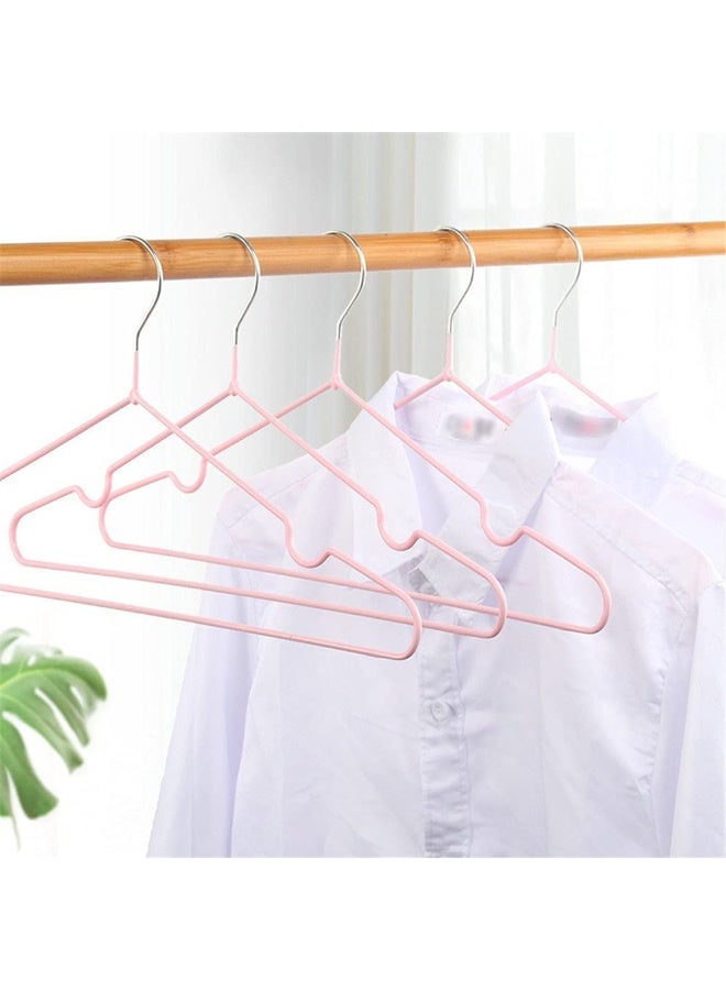 Metal Hangers For Shirt Coat Trousers Strong Anti Slip And Space Saving Rubber Coated 40 Cm Pink 50 Blue 40cm