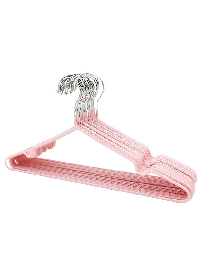 Metal Hangers For Shirt Coat Trousers Strong Anti Slip And Space Saving Rubber Coated 40 Cm Pink 50 Blue 40cm