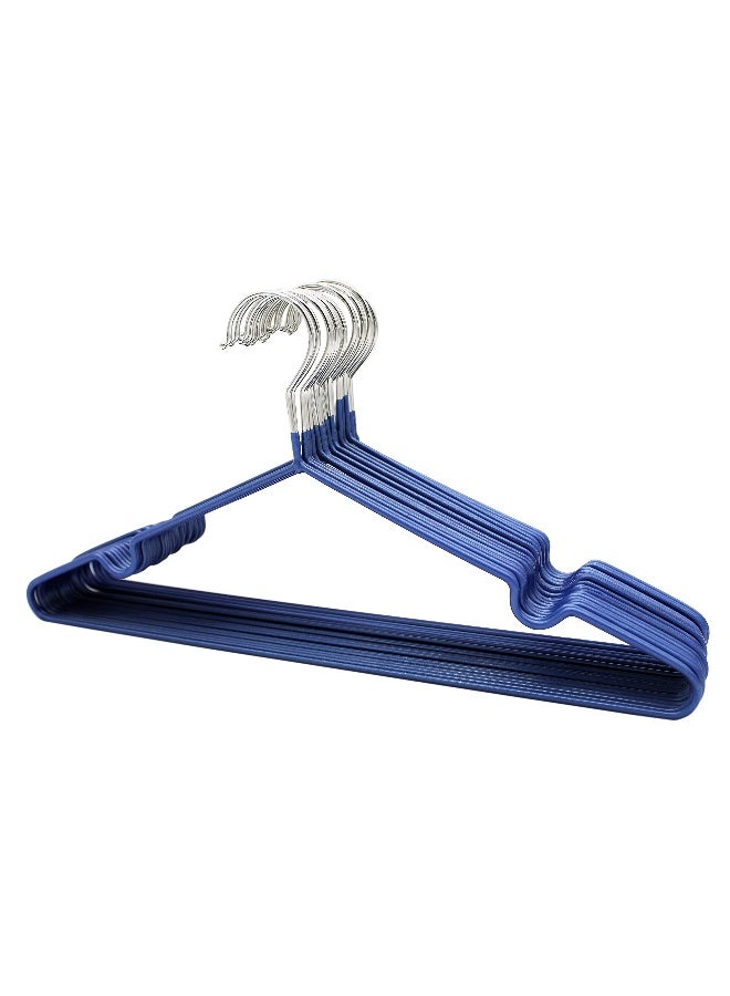 Metal Hangers For Shirt Coat Trousers Strong Anti Slip And Space Saving Rubber Coated 40 Cm Blue 100 White 40cm