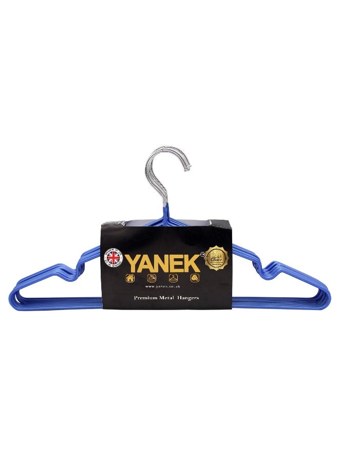 Metal Hangers For Shirt Coat Trousers Strong Anti Slip And Space Saving Rubber Coated 40 Cm Blue 100 White 40cm