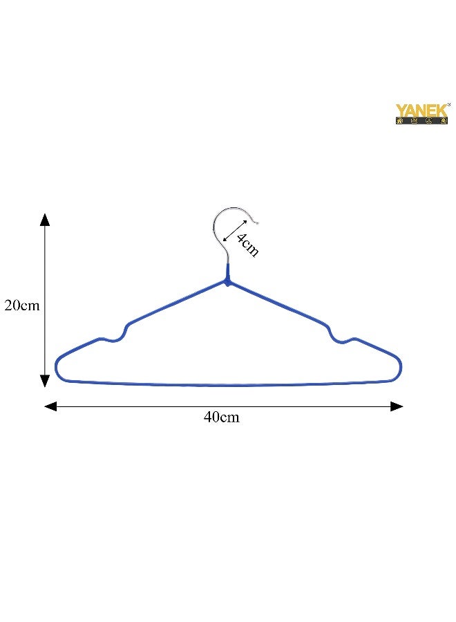 Metal Hangers For Shirt Coat Trousers Strong Anti Slip And Space Saving Rubber Coated 40 Cm Blue 50 Pink 40cm