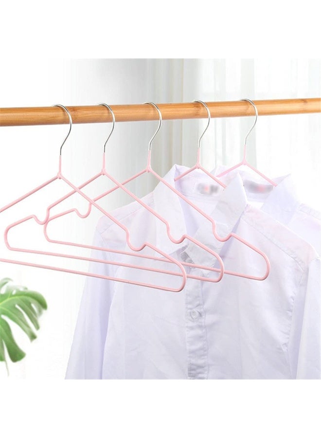 Metal Hangers For Shirt Coat Trousers Strong Anti Slip And Space Saving Rubber Coated 40 Cm Blue 50 Pink 40cm
