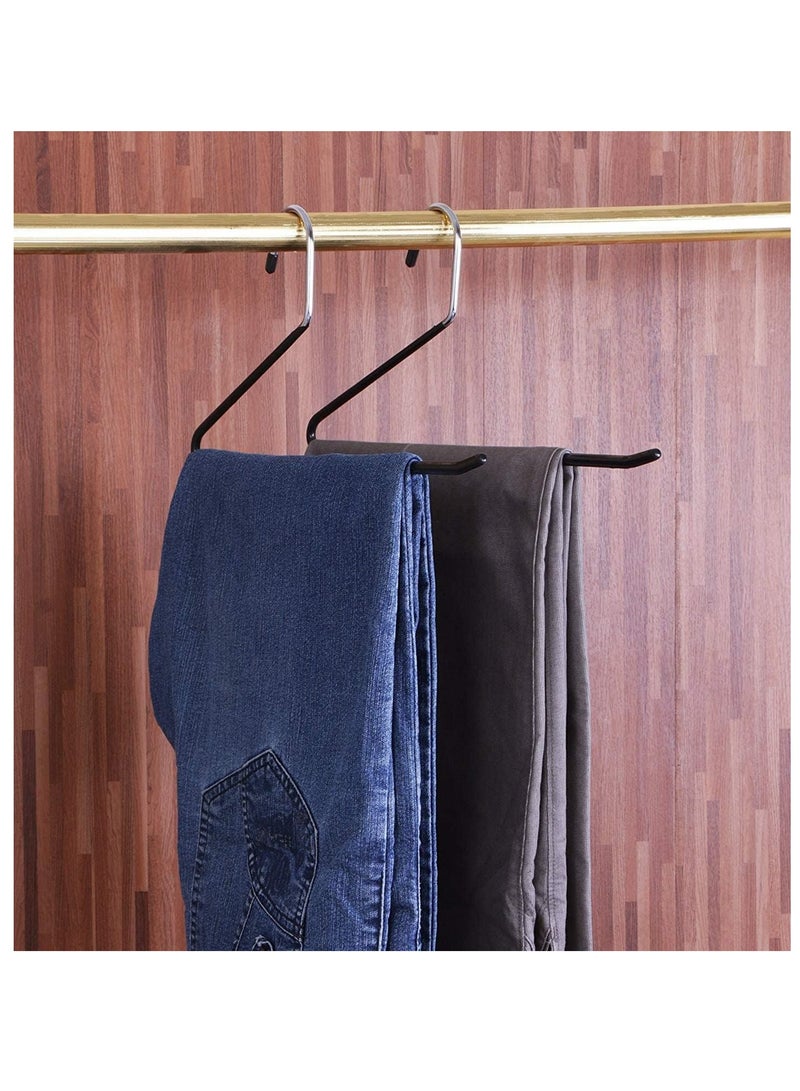 Pack Of 30 Trousers Pants Hangers,Metal Hangers With Non-Slip Coating,Open End Hangers.