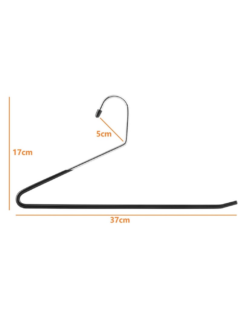 Pack Of 30 Trousers Pants Hangers,Metal Hangers With Non-Slip Coating,Open End Hangers.