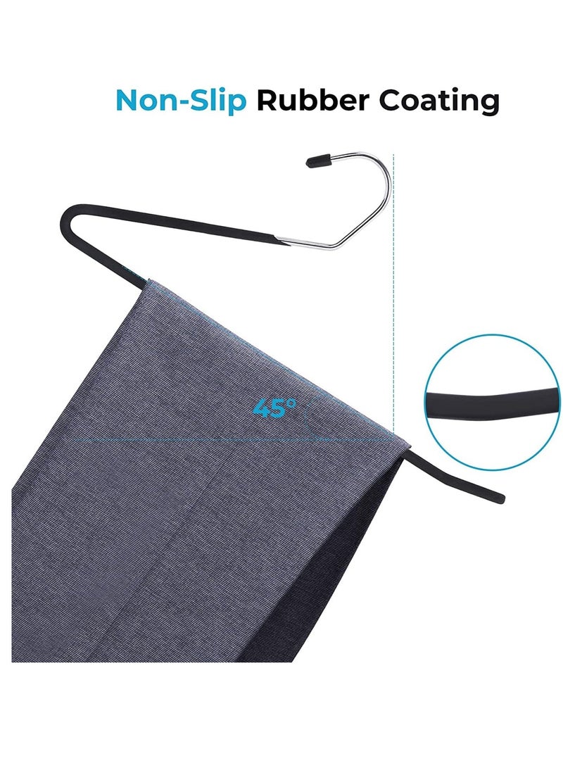 Pack Of 30 Trousers Pants Hangers,Metal Hangers With Non-Slip Coating,Open End Hangers.