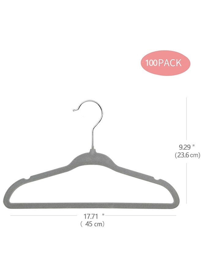 100-Piece Velvet non-slip Suit Clothes Hangers,360° rotating hook