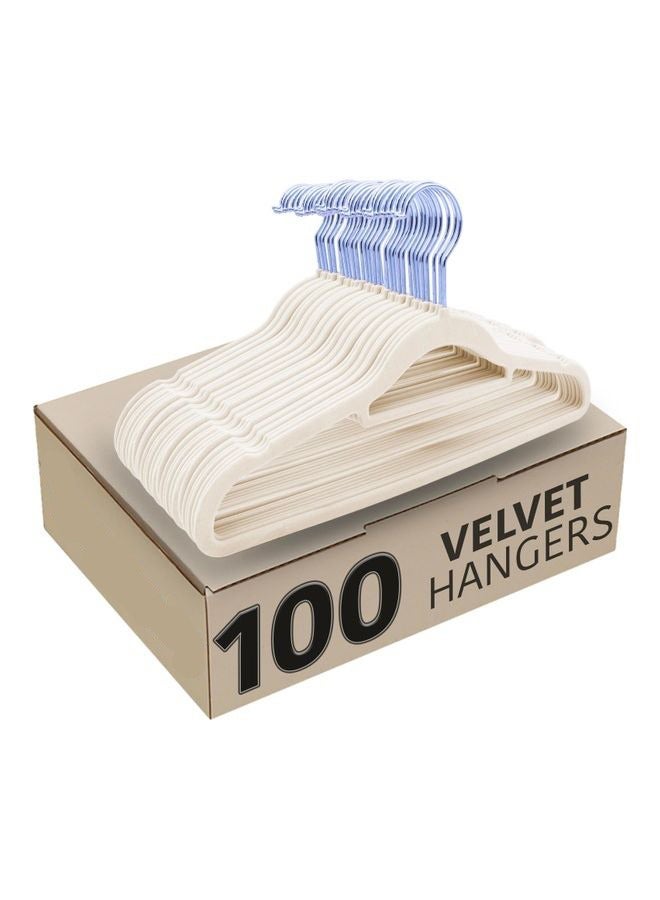 50-Piece Non-Slip Velvet Cloth Hanger Set, 50pcs Velvet Hangers, 42 Cm Clothes Hangers Non-Slip, Space Saving Felt Hangers For Pants, Coat, Suits, Shirt, Scarf