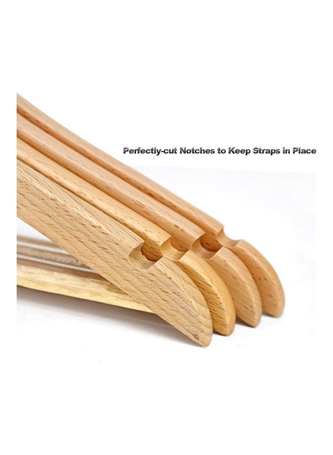 100-Piece Wooden Cloth Coat Hanger With Grips Set