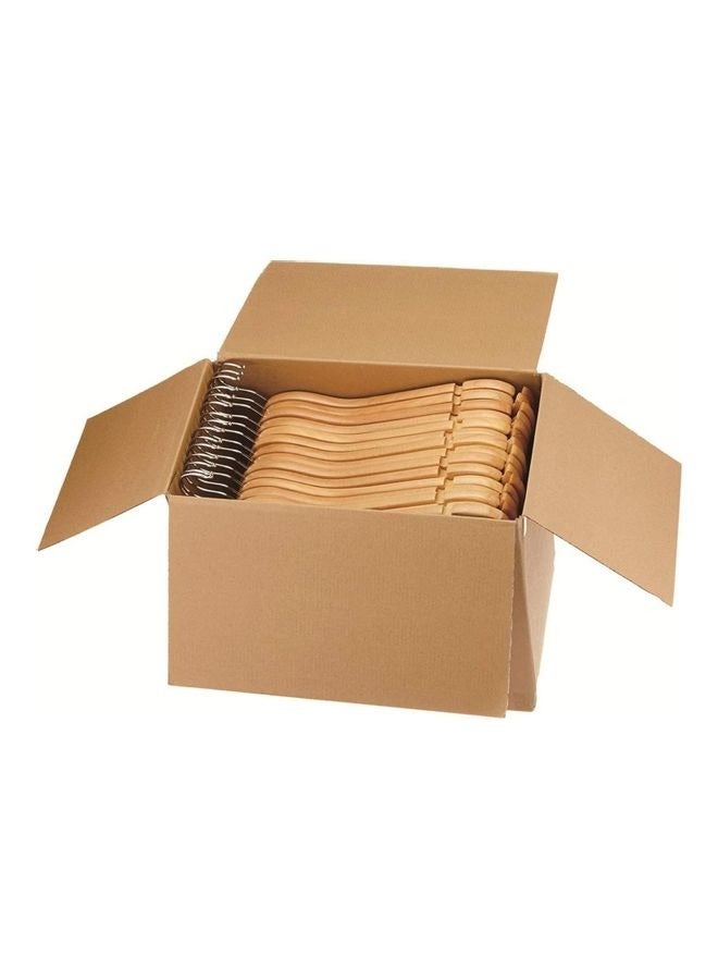 100-Piece Wooden Cloth Coat Hanger With Grips Set