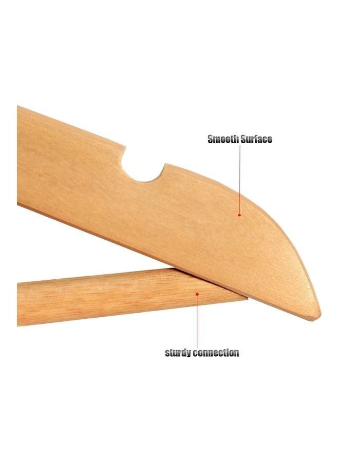 100-Piece Wooden Cloth Coat Hanger With Grips Set