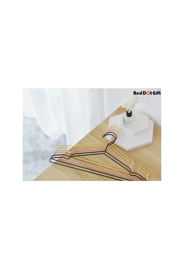 Red Dot Gift 20-Pack Golden Color Strong Metal Hangers 42cm Clothes Hangers, Coat Hanger, Standard Suit Hangers (Golden, 20)