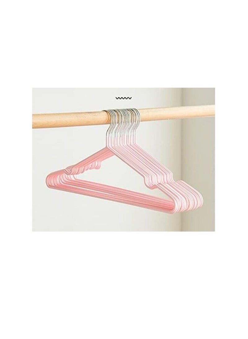Red Dot Gift Metal Hangers Shirt Hangers Wire Hangers 40cm Strong Anti-Slip Hangers Space Saving Rubber Coated Hangers Heavy Duty Hangers (Baby Pink, 50)