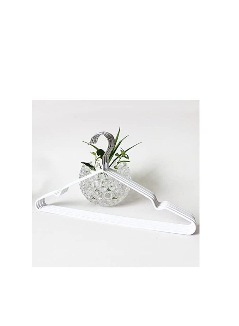 Red Dot Gift Metal Hangers Shirt Hangers Wire Hangers 40cm Strong Anti-Slip Hangers Space Saving Rubber Coated Hangers Heavy Duty Hangers (White, 100)