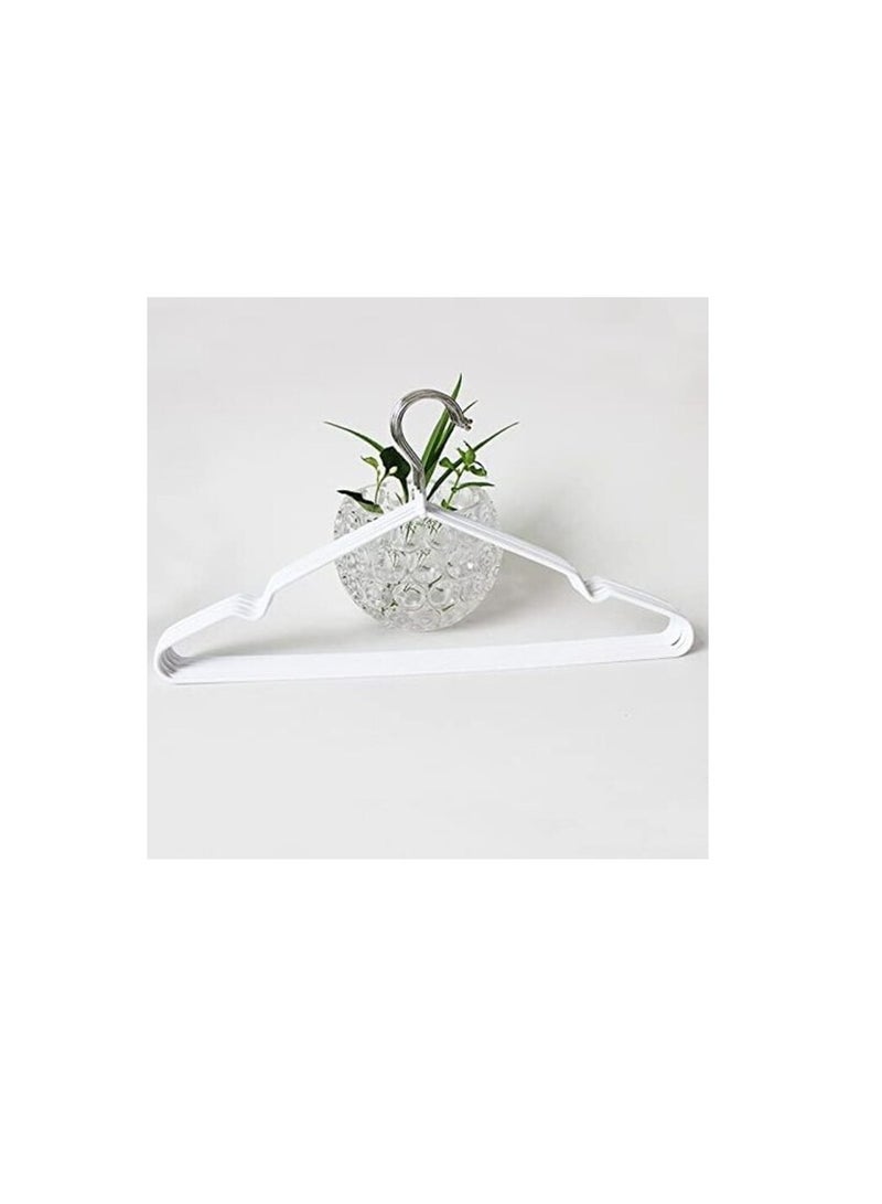 Red Dot Gift Metal Hangers Shirt Hangers Wire Hangers 40cm Strong Anti-Slip Hangers Space Saving Rubber Coated Hangers Heavy Duty Hangers (White, 100)