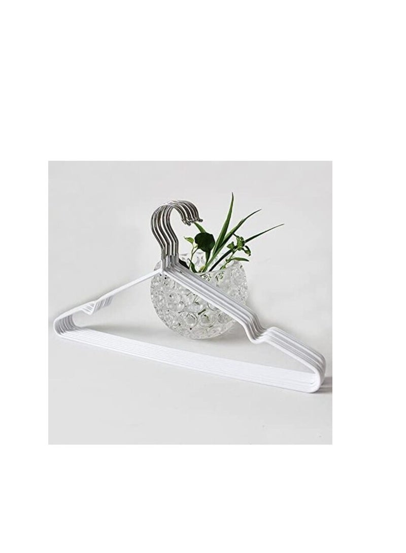 Red Dot Gift Metal Hangers Shirt Hangers Wire Hangers 40cm Strong Anti-Slip Hangers Space Saving Rubber Coated Hangers Heavy Duty Hangers (White, 100)
