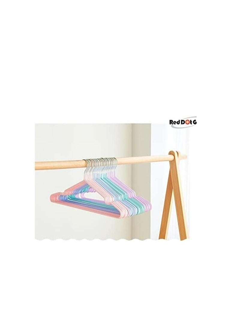 Red Dot Gift Metal Hangers Shirt Hangers Wire Hangers 40cm Strong Anti-Slip Hangers Space Saving Rubber Coated Hangers Heavy Duty Hangers (White, 100)