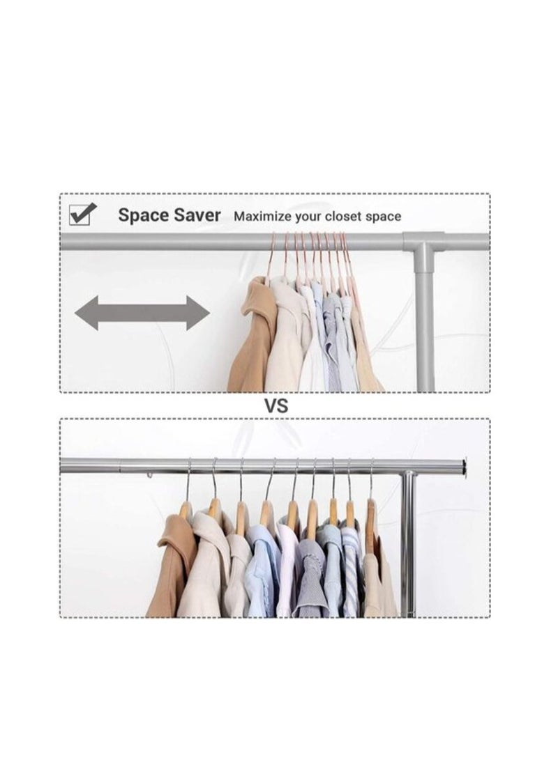 Red Dot Gift50-Pack Rose-Pink Non-Slip Velvet Hangers 42cm/16.8In - With 360 Degree Rotatable Hook - Durable & Slim - Non Slip Hangers For Coat Hangers - Pant Hangers (Rose Pink, 50)