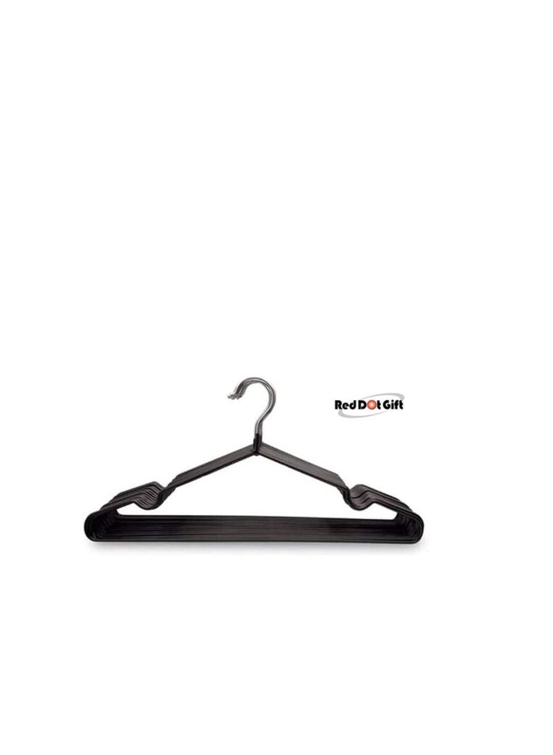 Red Dot Gift Metal Hangers Shirt Hangers Wire Hangers 40cm Strong Anti-Slip Hangers Space Saving Rubber Coated Hangers Heavy Duty Hangers (Black, 50)