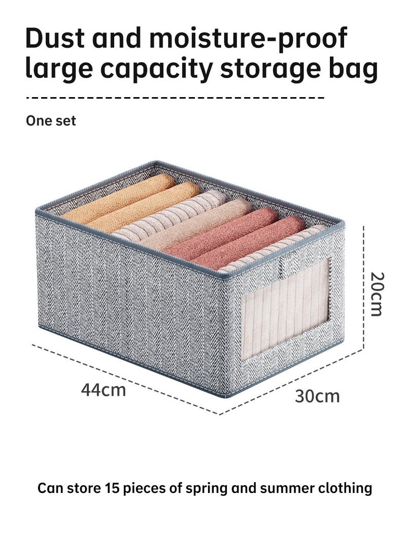 2-Piece Foldable Organizer,Large Capacity Clothes Organization With Clear Window