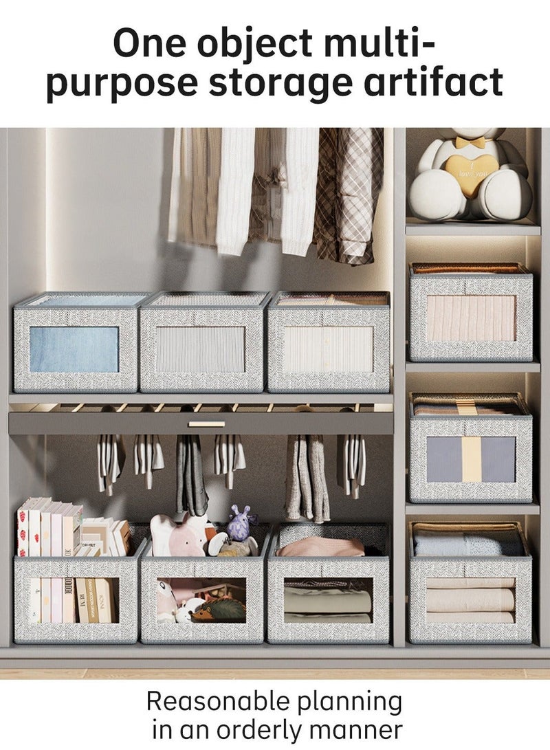 2-Piece Foldable Organizer,Large Capacity Clothes Organization With Clear Window