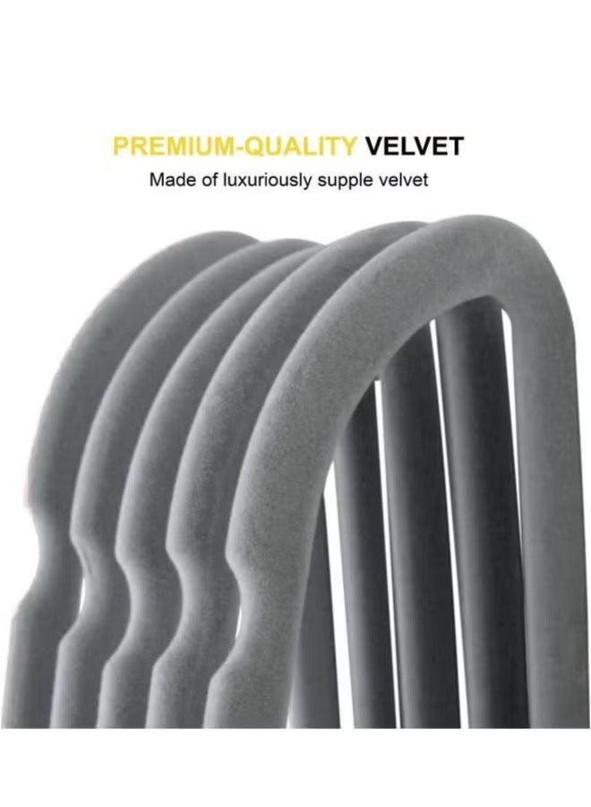 100 pieces of non-slip velvet cloth rack set gray