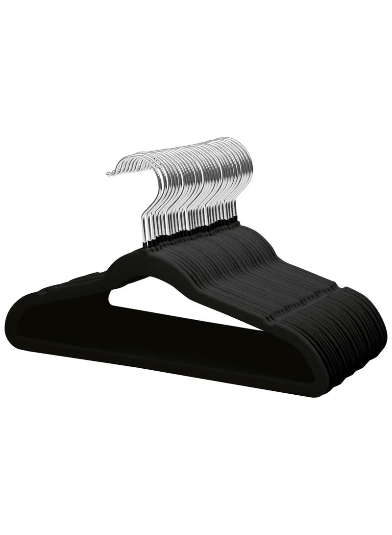 Non-Slip Velvet Hangers - Suit Hangers (30pcs Pack) Ultra Thin Space Saving 360 Degree Swivel Hook Clothes Hangers