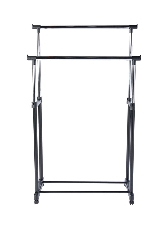 Lapis Garment Rack With Castors Black/Silver 85x95x43cm