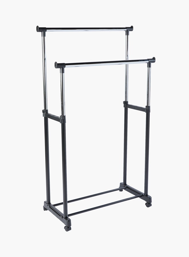 Lapis Garment Rack With Castors Black/Silver 85x95x43cm