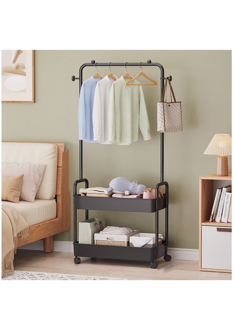 Clothing Rack with Storage Bag,Non-woven Shelves for Shoes,Multi-Functional Garment Rack for Bedroom,Hallway