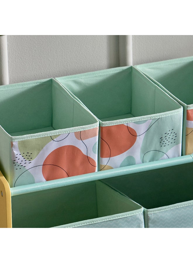 Flutterby Candice Colorchoc Fabric Storage Rack with 6 Bins 63 x 60 x 30 cm