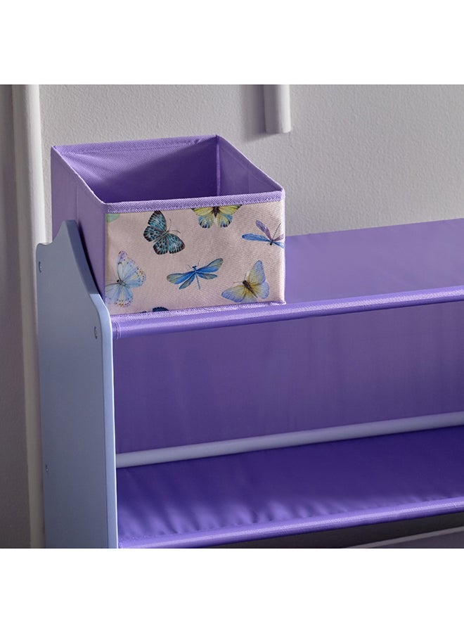 Flutterby Candice Butterfly Fabric Storage Rack with 6 Bins 63 x 60 x 30 cm