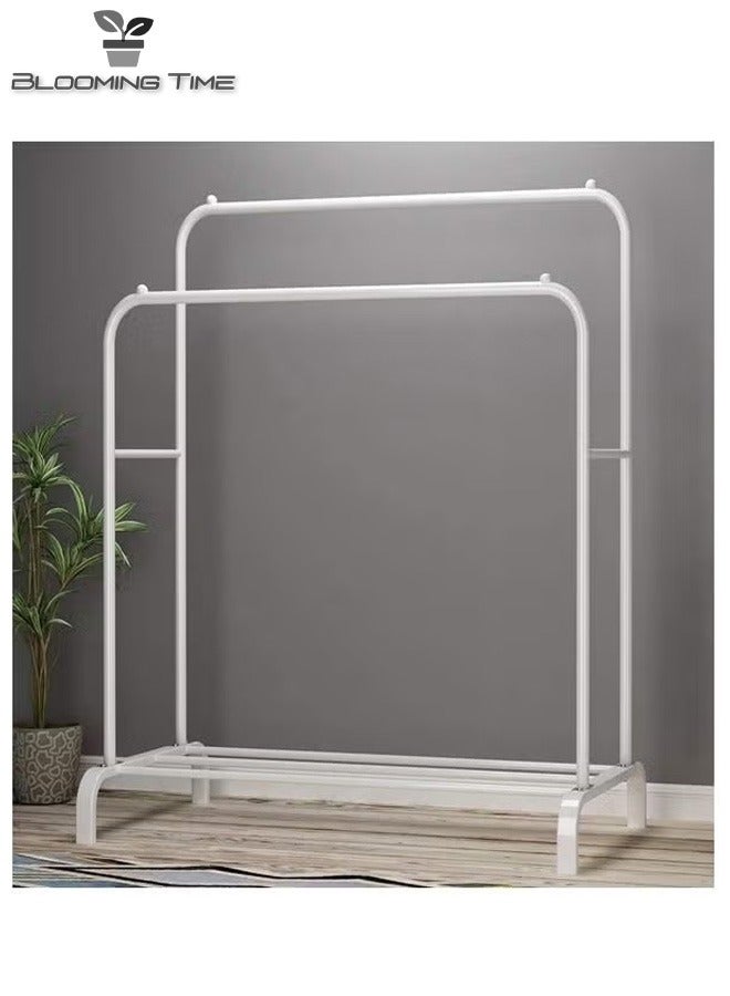 Clothes Organizer And Holder Metal Stand White 110*54*150(132)cm