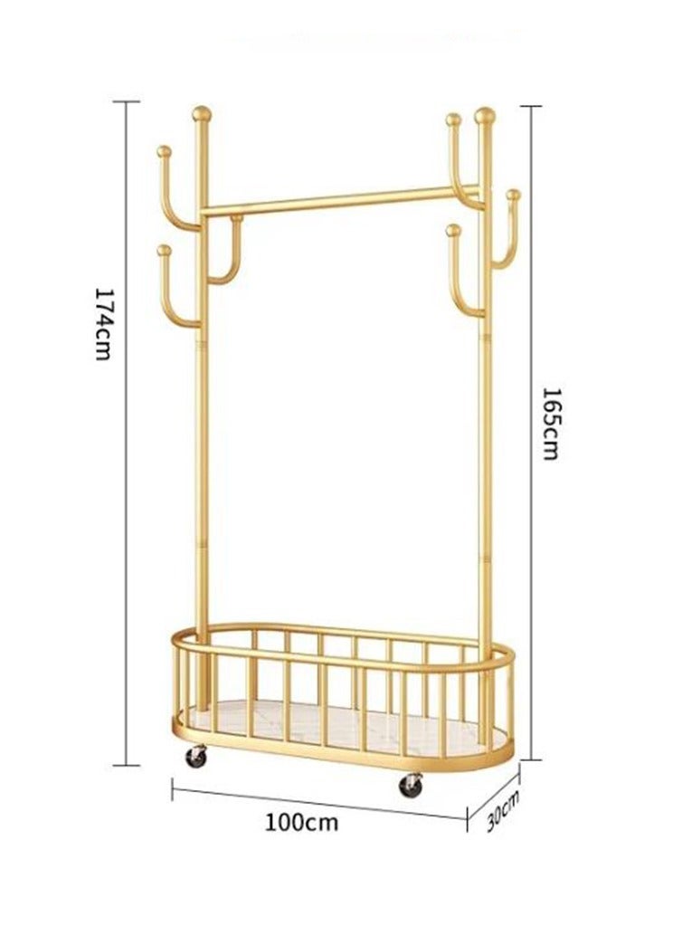 Home Removable Coat Rack Floor Standing Home Multifunctional Coat Rack Bags With Wheels Hangers