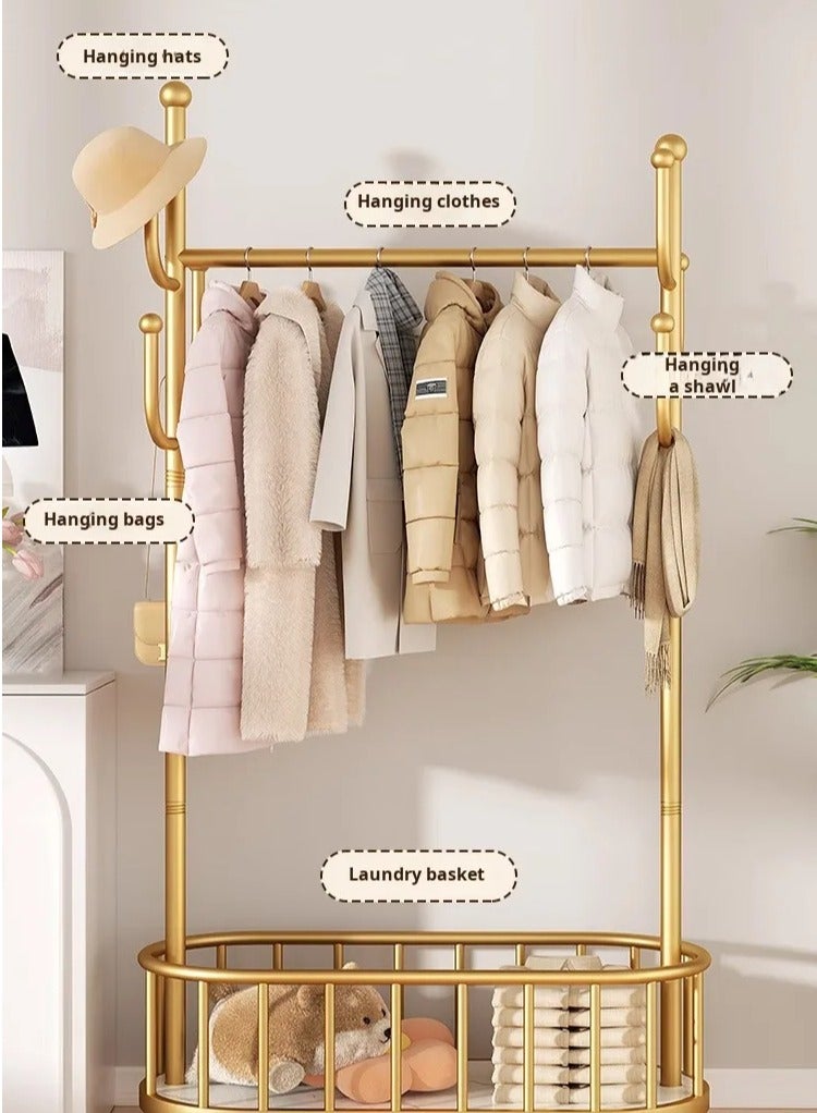 Home Removable Coat Rack Floor Standing Home Multifunctional Coat Rack Bags With Wheels Hangers