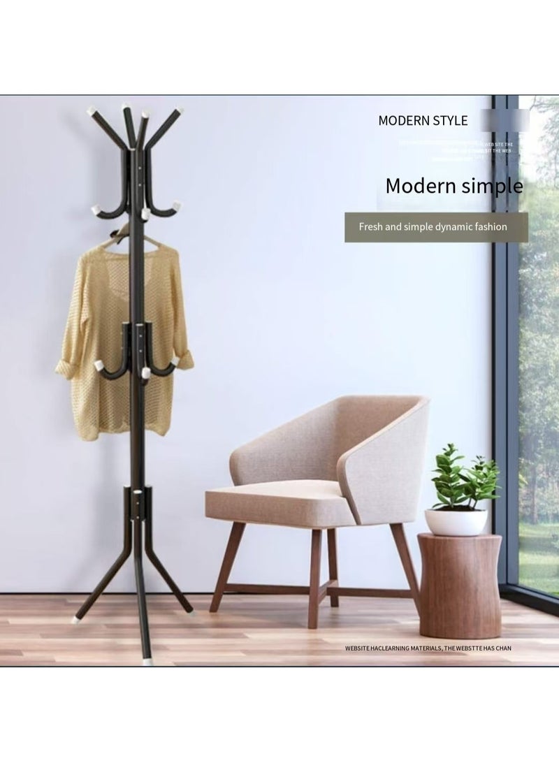 Multi-Functional Metal Clothes Rack Black 175x45cm