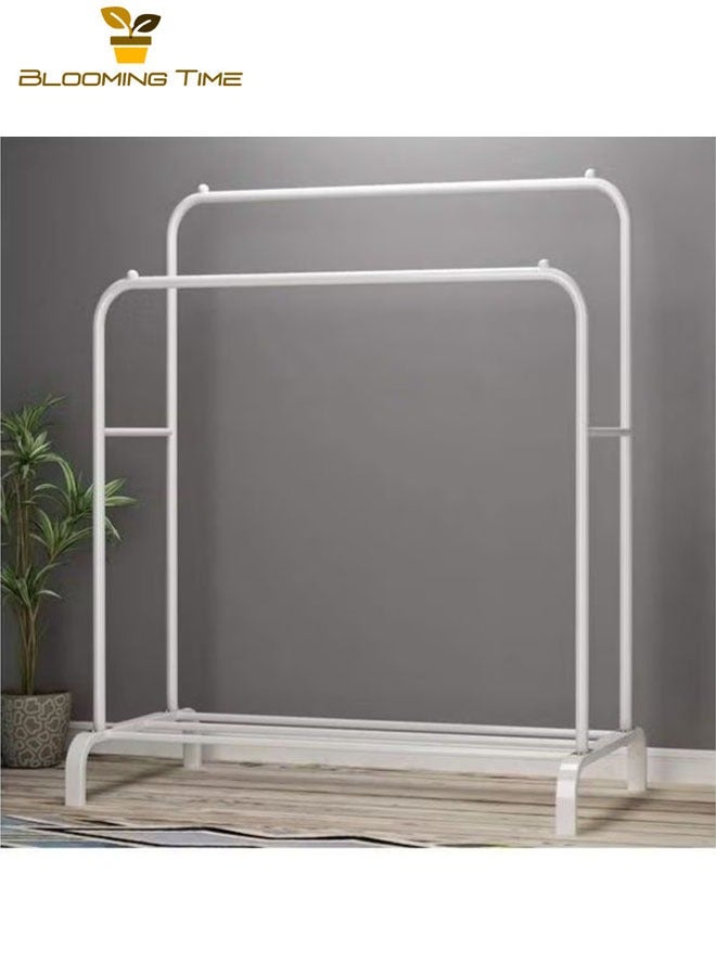 White clothes organizer and holder metal stand 110*54*150(132) cm