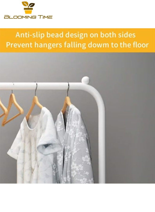 White clothes organizer and holder metal stand 110*54*150(132) cm