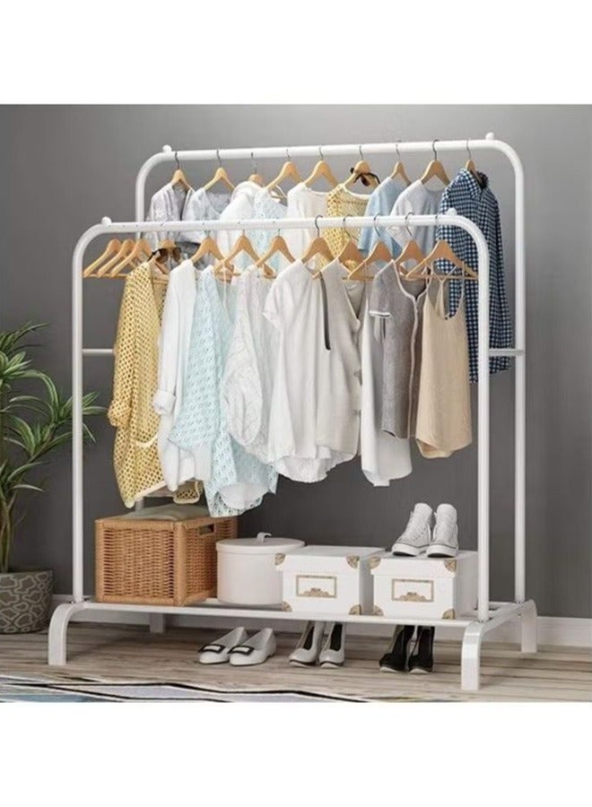 Clothes Organizer And Holder Metal Stand White 110*54*150cm