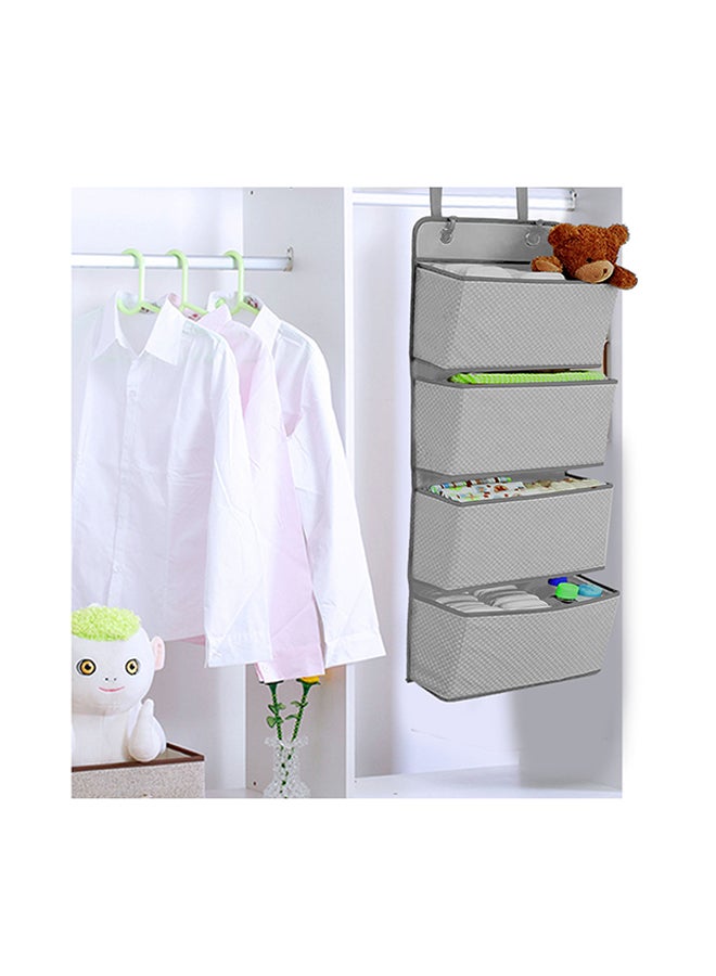 Houseware Hanging Wall Closet Storage Organizer Bag Grey 33 x 9 x 91cm