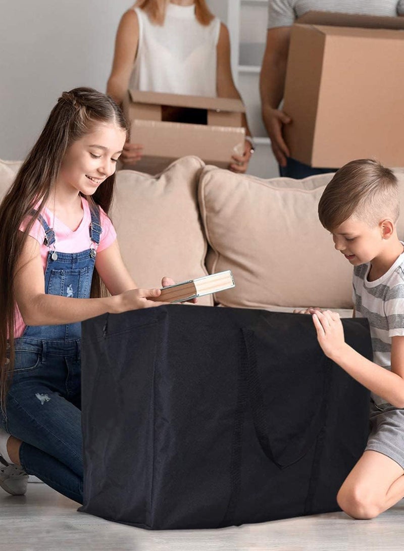 2 Pack Extra Large Moving Bags with Strong Zippers & Carrying Handles, Storage Bags Storage Totes for Clothes, Moving Supplies, Space Saving Oversized Storage Bag Organizer for Moving,Traveling (230L)