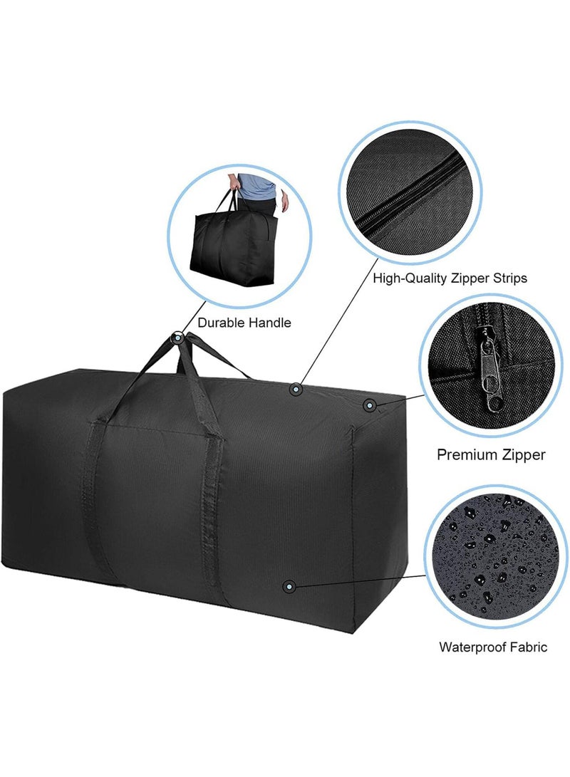 2 Pack Extra Large Moving Bags with Strong Zippers & Carrying Handles, Storage Bags Storage Totes for Clothes, Moving Supplies, Space Saving Oversized Storage Bag Organizer for Moving,Traveling (230L)