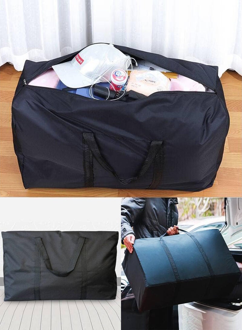 2 Pack Extra Large Moving Bags with Strong Zippers & Carrying Handles, Storage Bags Storage Totes for Clothes, Moving Supplies, Space Saving Oversized Storage Bag Organizer for Moving,Traveling (230L)