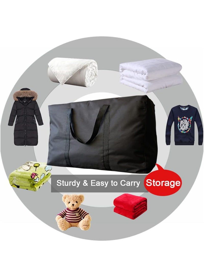 2 Pack Extra Large Moving Bags with Strong Zippers & Carrying Handles, Storage Bags Storage Totes for Clothes, Moving Supplies, Space Saving Oversized Storage Bag Organizer for Moving,Traveling (230L)