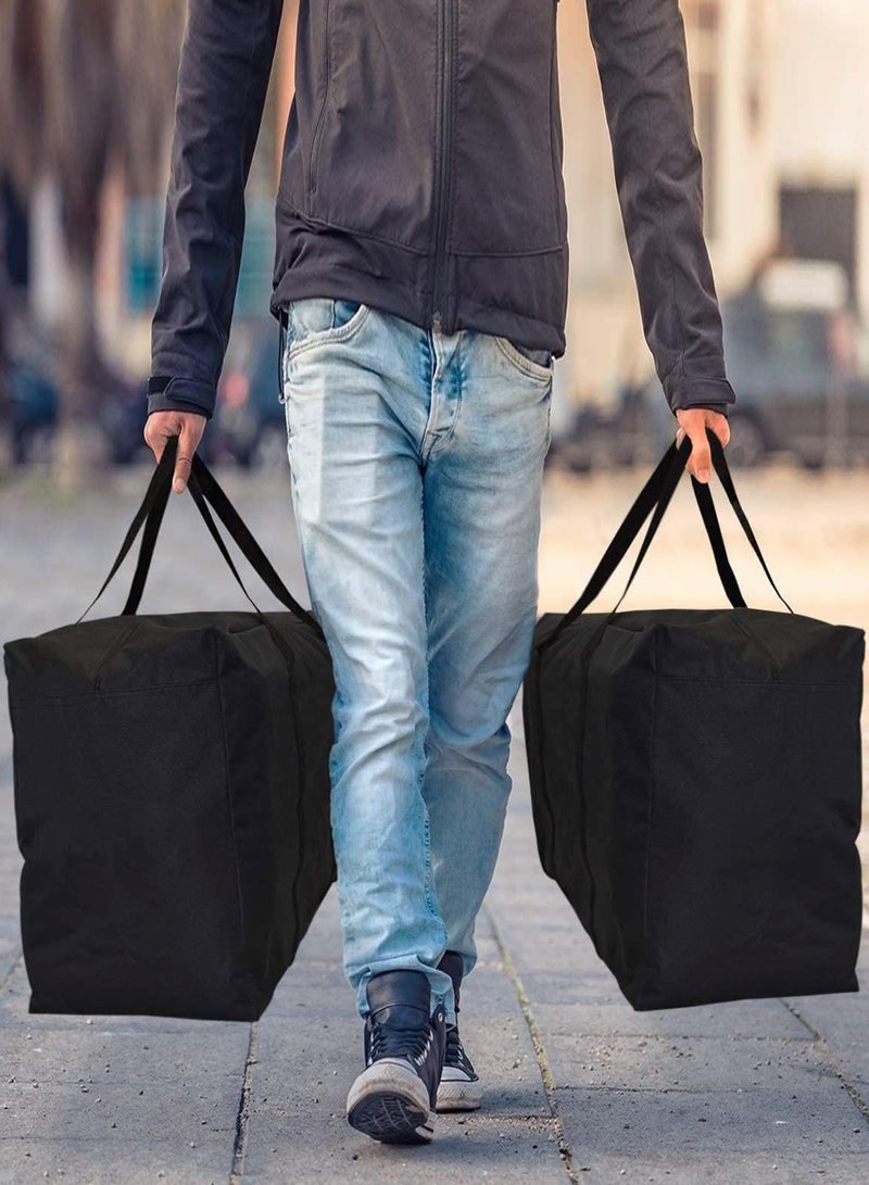 2 Pack Extra Large Moving Bags with Strong Zippers & Carrying Handles, Storage Bags Storage Totes for Clothes, Moving Supplies, Space Saving Oversized Storage Bag Organizer for Moving,Traveling (230L)