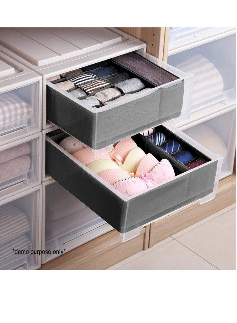 Bra Organiser Closet Underwear Organizer Set of 4 Black